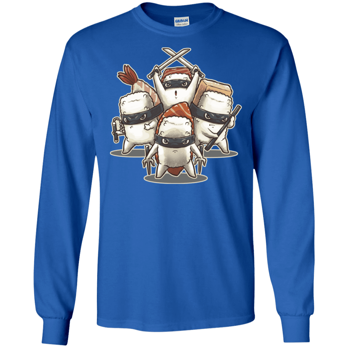 T-Shirts Royal / S Ninja Sushi Men's Long Sleeve T-Shirt