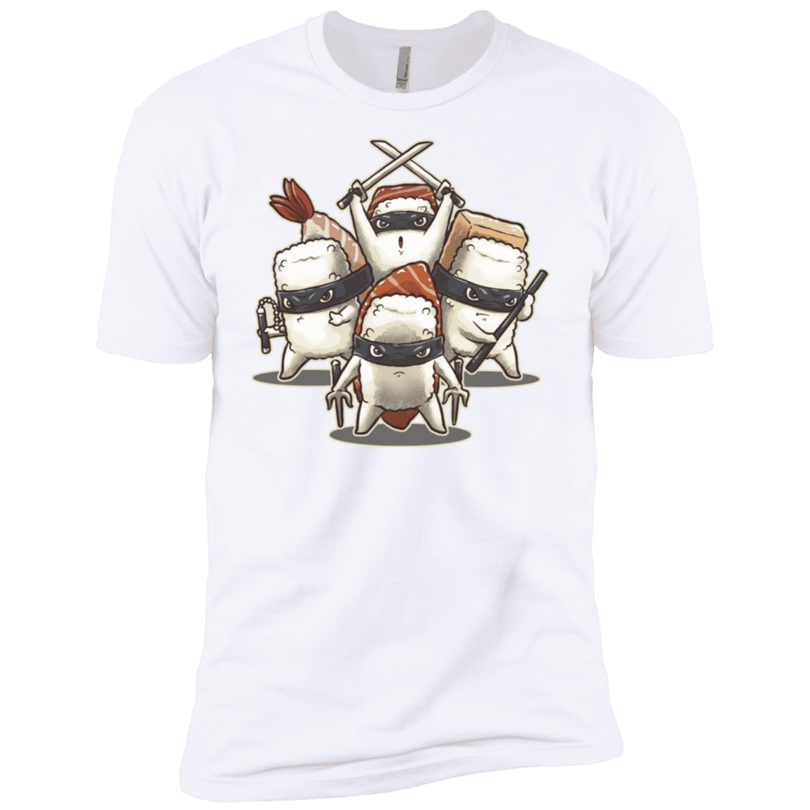 T-Shirts White / X-Small Ninja Sushi Men's Premium T-Shirt