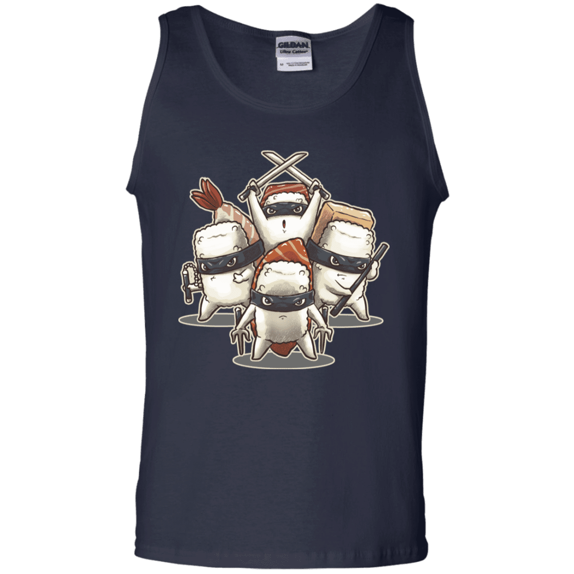 T-Shirts Navy / S Ninja Sushi Men's Tank Top