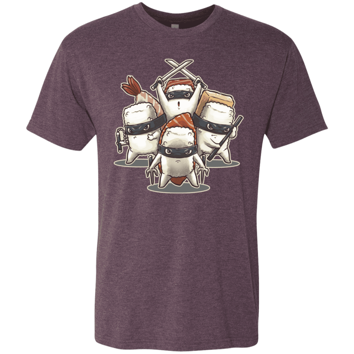 T-Shirts Vintage Purple / S Ninja Sushi Men's Triblend T-Shirt