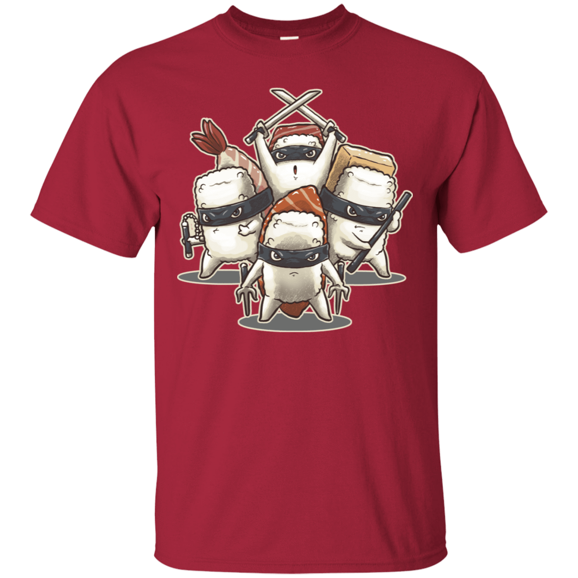 T-Shirts Cardinal / S Ninja Sushi T-Shirt