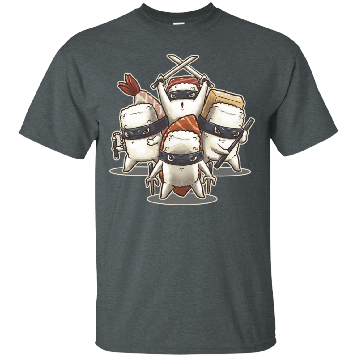 T-Shirts Dark Heather / S Ninja Sushi T-Shirt