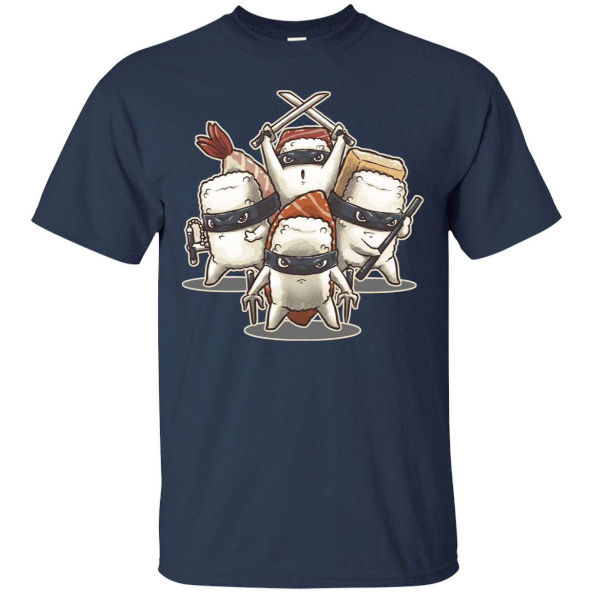 T-Shirts Navy / S Ninja Sushi T-Shirt