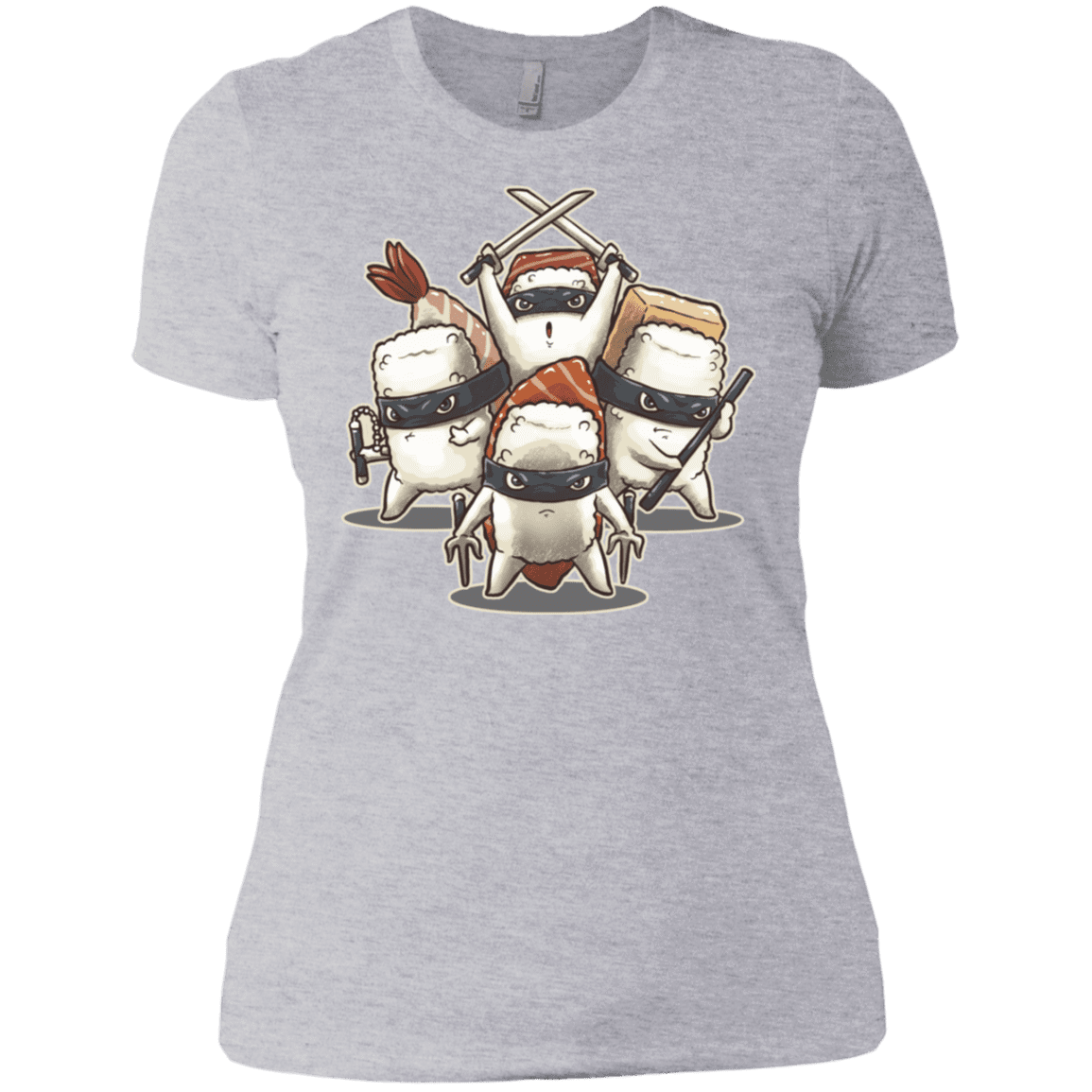 T-Shirts Heather Grey / X-Small Ninja Sushi Women's Premium T-Shirt