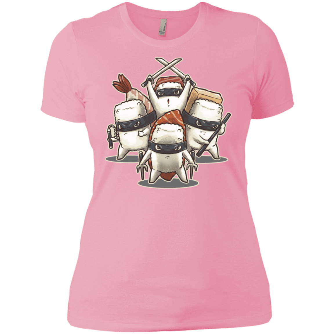 T-Shirts Light Pink / X-Small Ninja Sushi Women's Premium T-Shirt