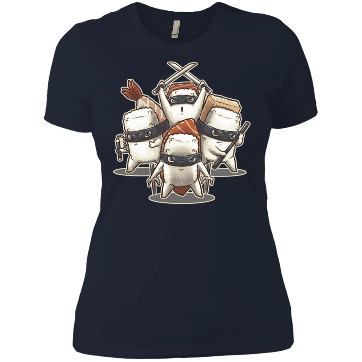 T-Shirts Midnight Navy / X-Small Ninja Sushi Women's Premium T-Shirt