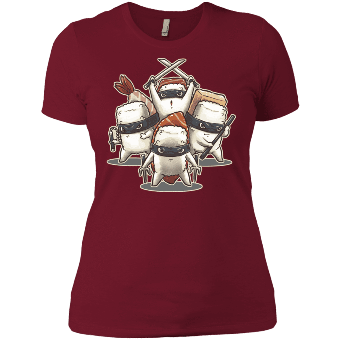 T-Shirts Scarlet / S Ninja Sushi Women's Premium T-Shirt