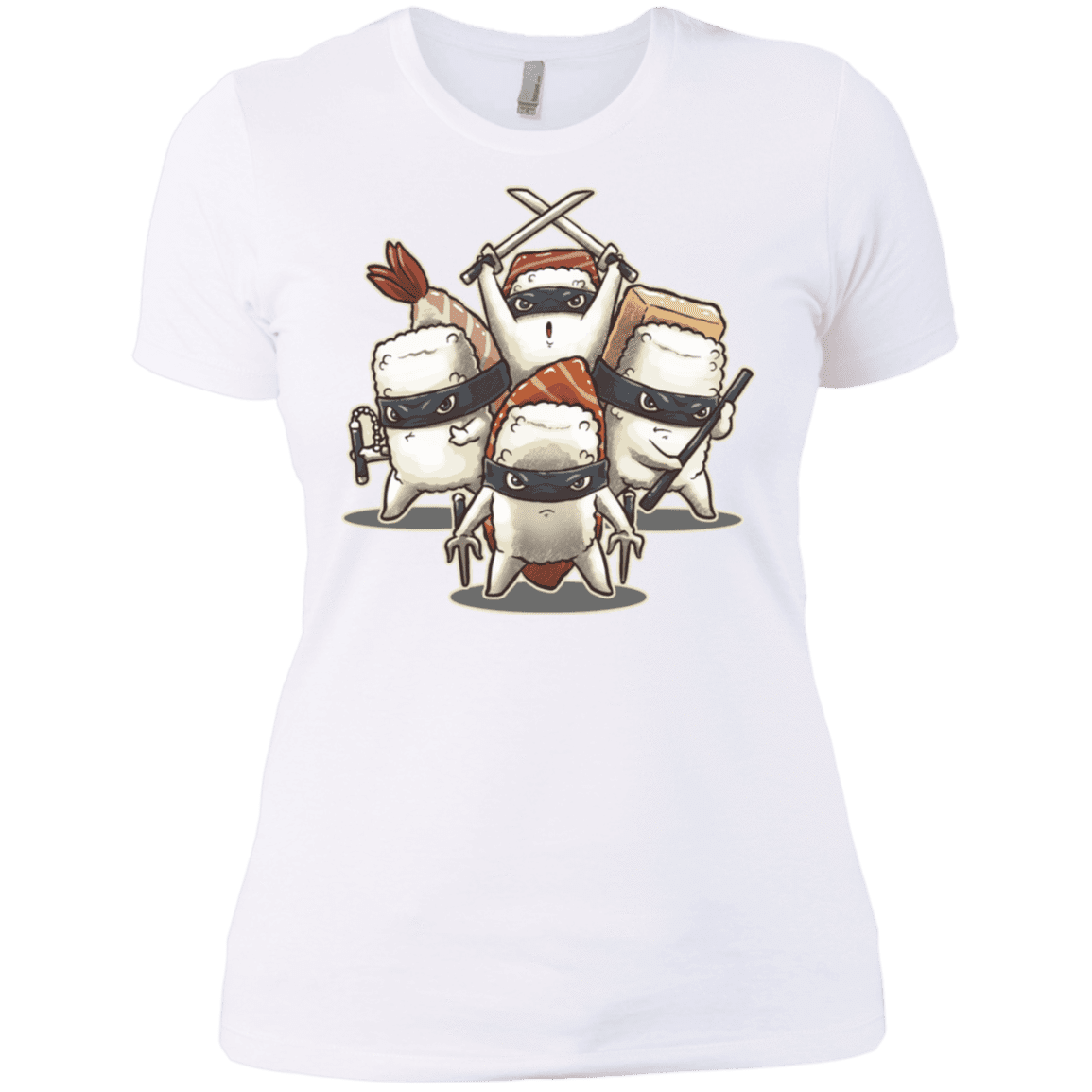 T-Shirts White / X-Small Ninja Sushi Women's Premium T-Shirt