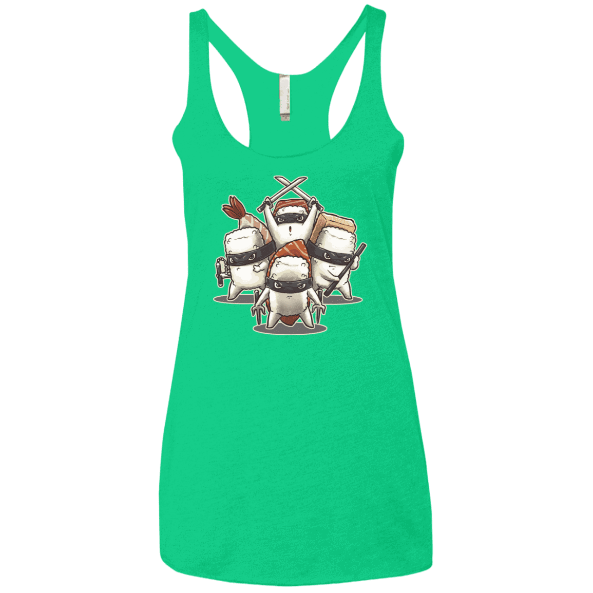T-Shirts Envy / X-Small Ninja Sushi Women's Triblend Racerback Tank