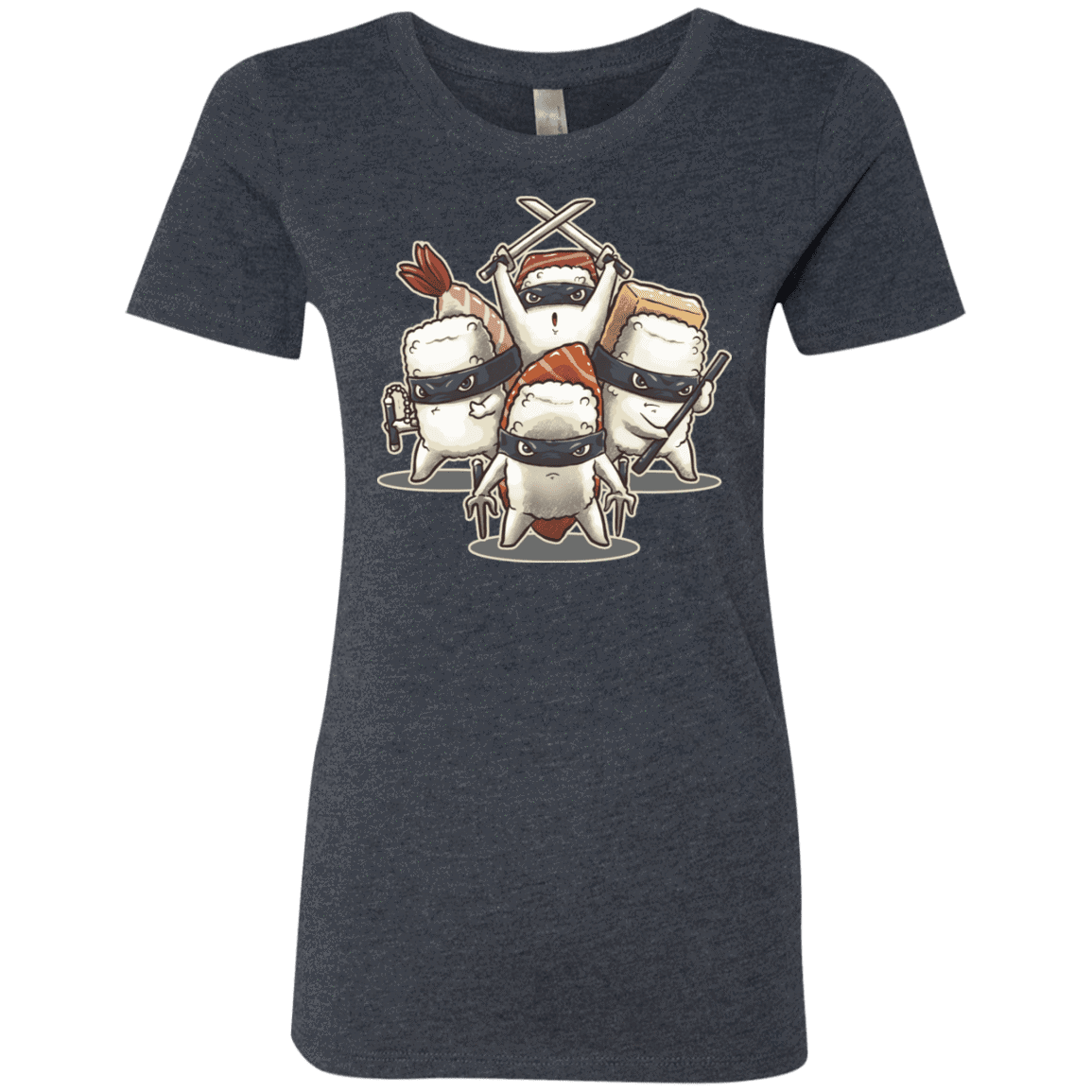 T-Shirts Vintage Navy / S Ninja Sushi Women's Triblend T-Shirt