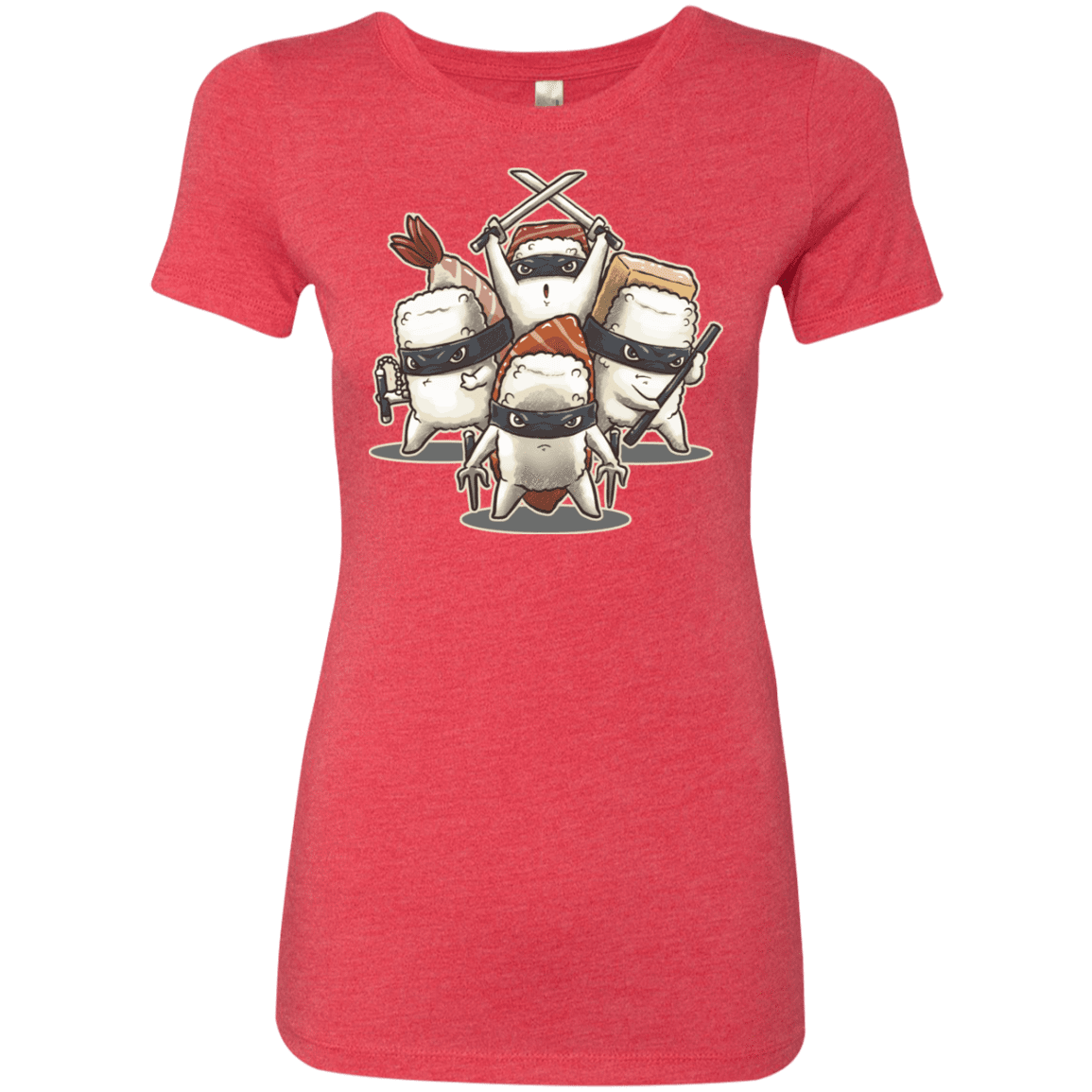 T-Shirts Vintage Red / S Ninja Sushi Women's Triblend T-Shirt