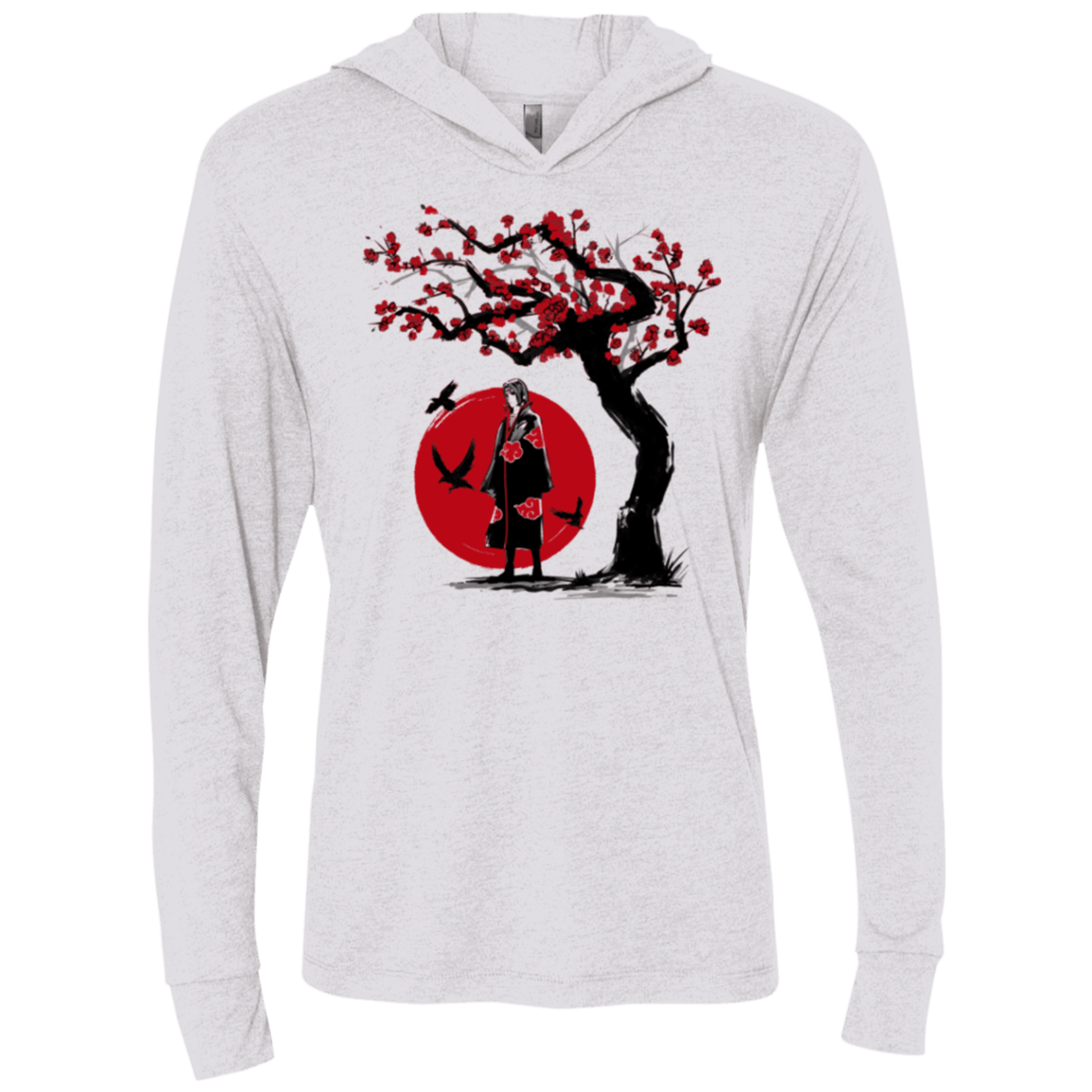 T-Shirts Heather White / X-Small Ninja under the sun Triblend Long Sleeve Hoodie Tee