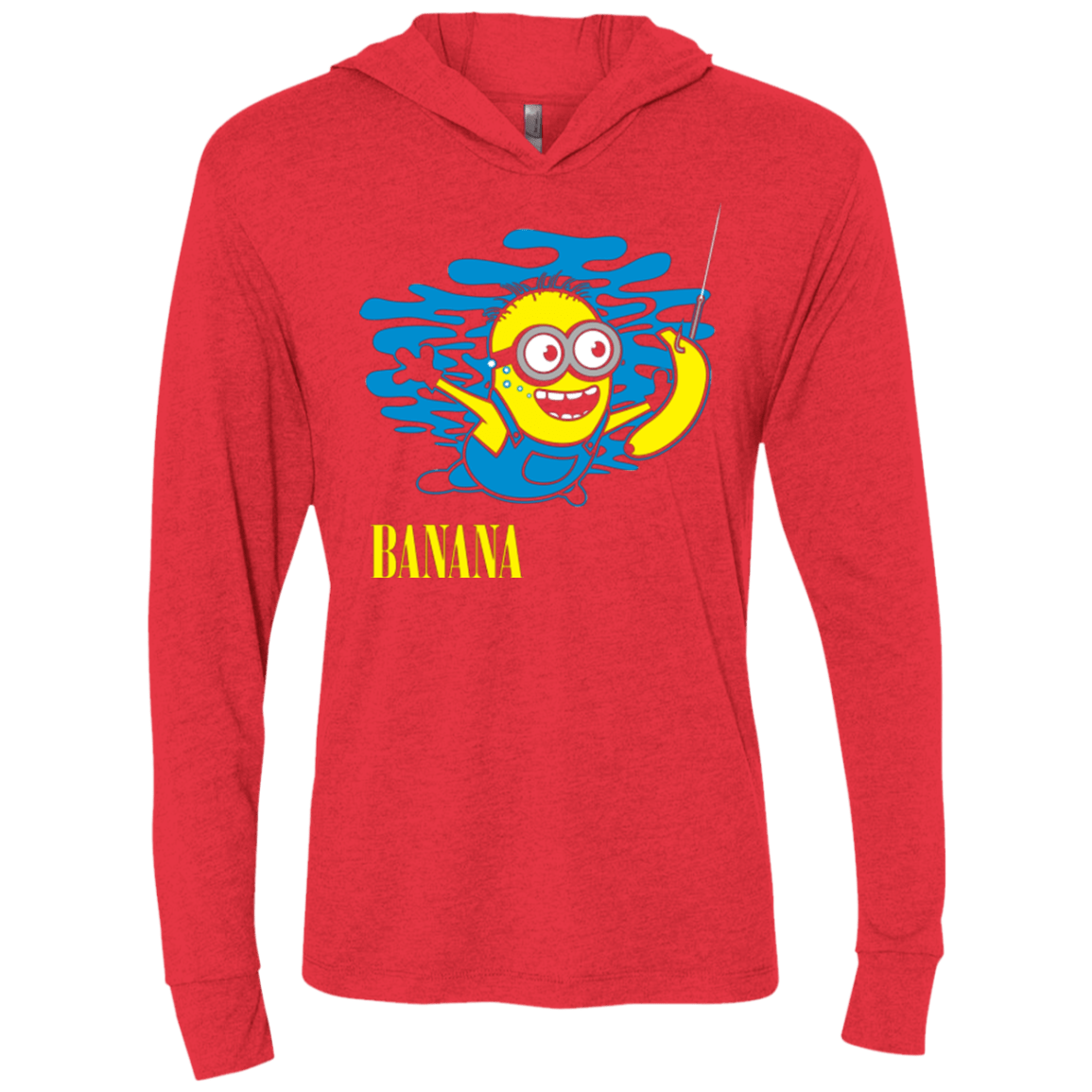 T-Shirts Vintage Red / X-Small Nirvana Banana Triblend Long Sleeve Hoodie Tee