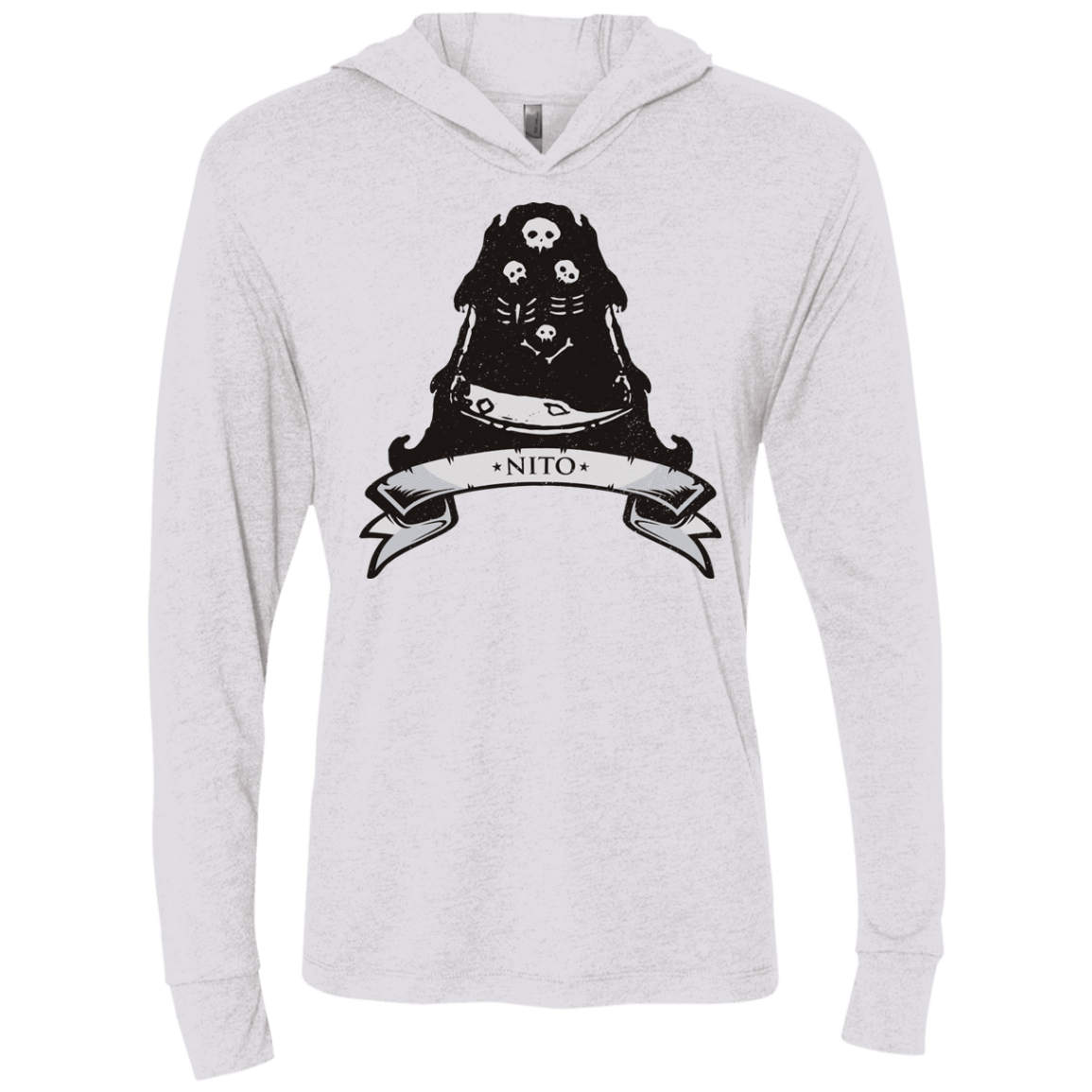 T-Shirts Heather White / X-Small Nito Triblend Long Sleeve Hoodie Tee