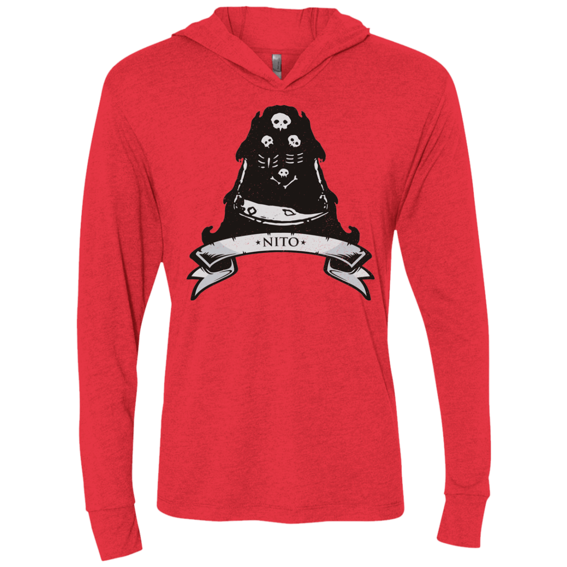 T-Shirts Vintage Red / X-Small Nito Triblend Long Sleeve Hoodie Tee