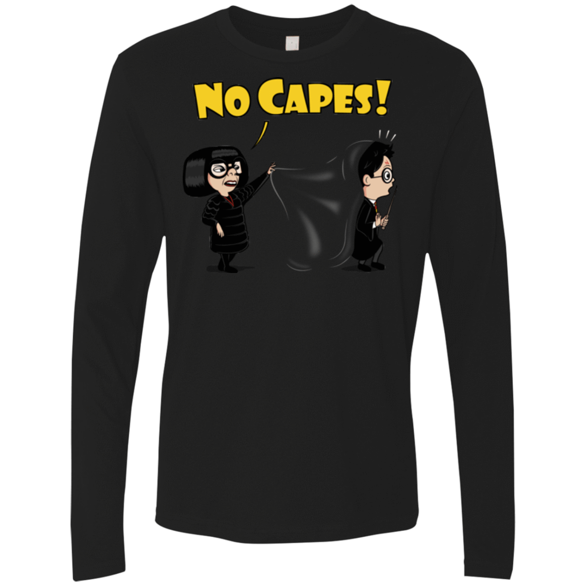 T-Shirts Black / Small No Capes Men's Premium Long Sleeve