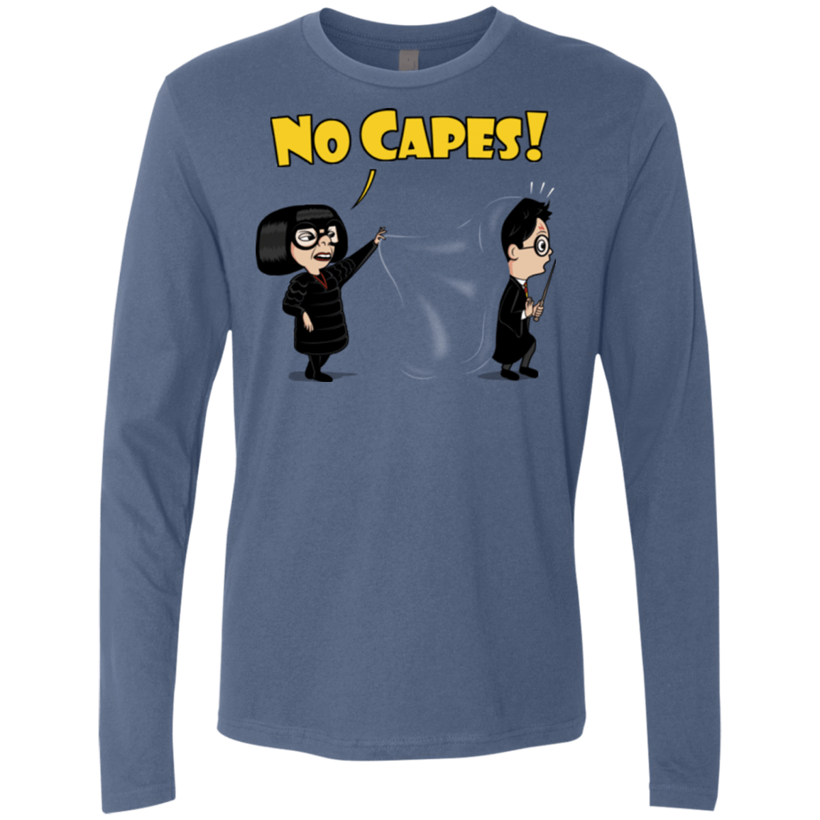 T-Shirts Indigo / Small No Capes Men's Premium Long Sleeve