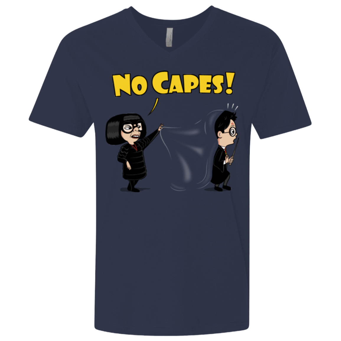 T-Shirts Midnight Navy / X-Small No Capes Men's Premium V-Neck