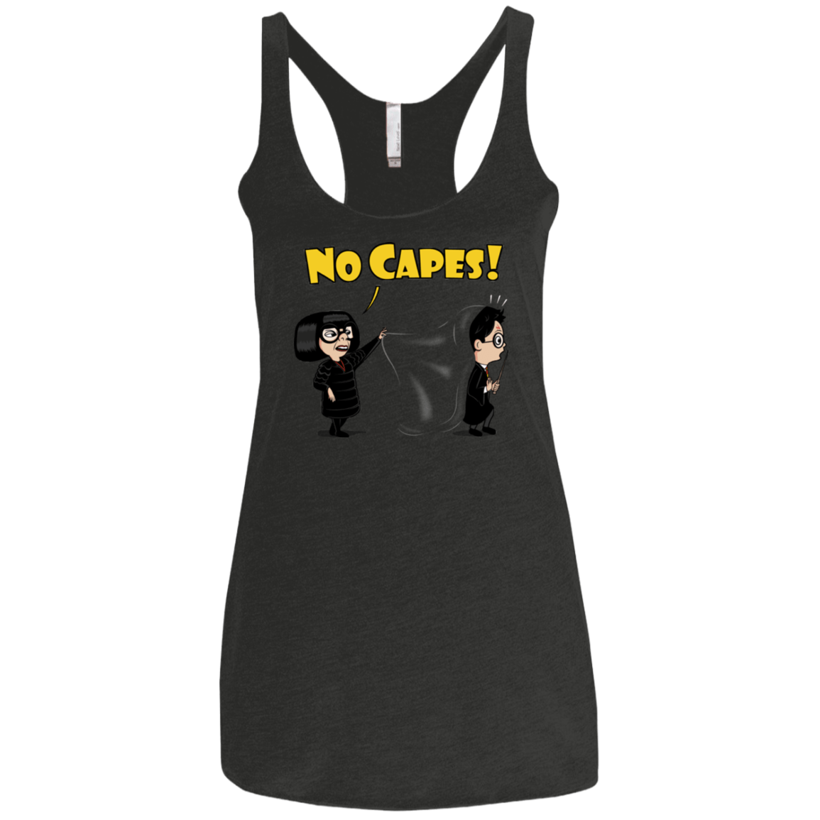 T-Shirts Vintage Black / X-Small No Capes Women's Triblend Racerback Tank