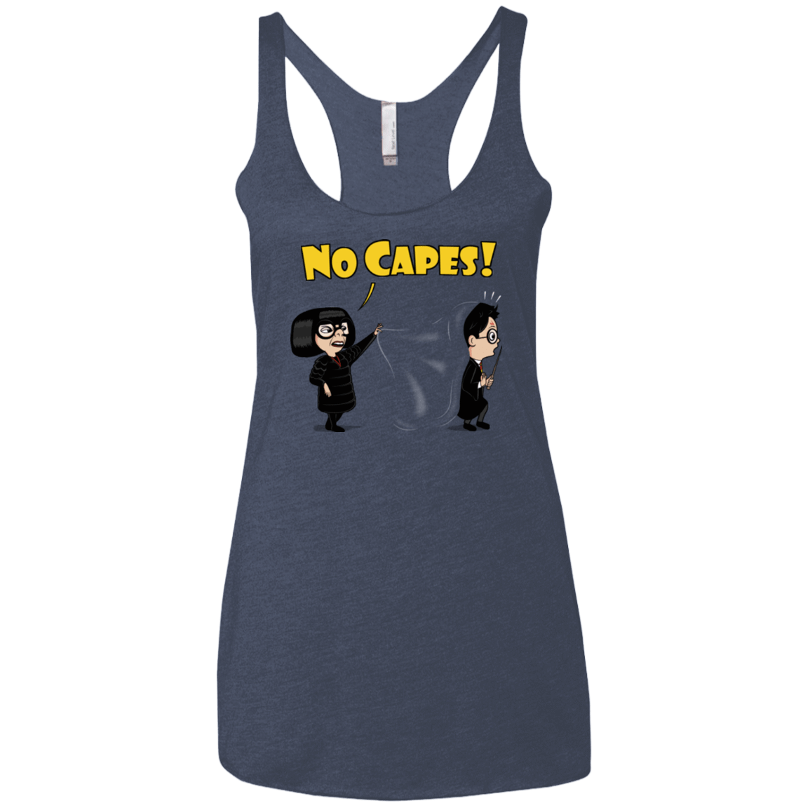 T-Shirts Vintage Navy / X-Small No Capes Women's Triblend Racerback Tank