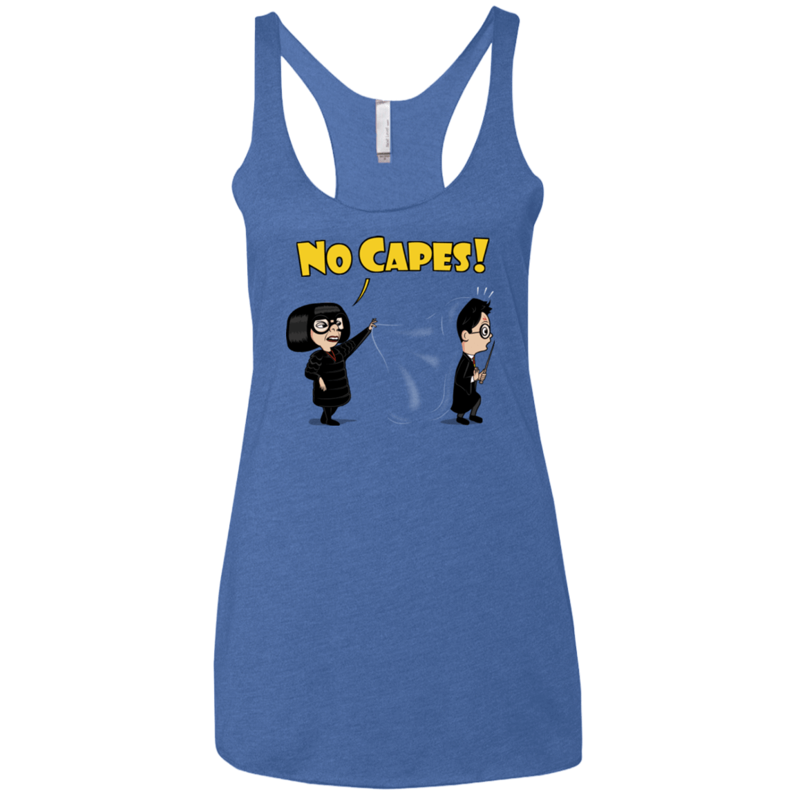 T-Shirts Vintage Royal / X-Small No Capes Women's Triblend Racerback Tank