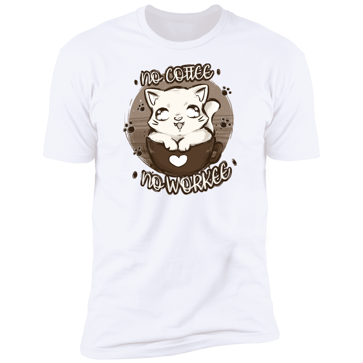 T-Shirts White / S No Coffee No Workee Men's Premium T-Shirt