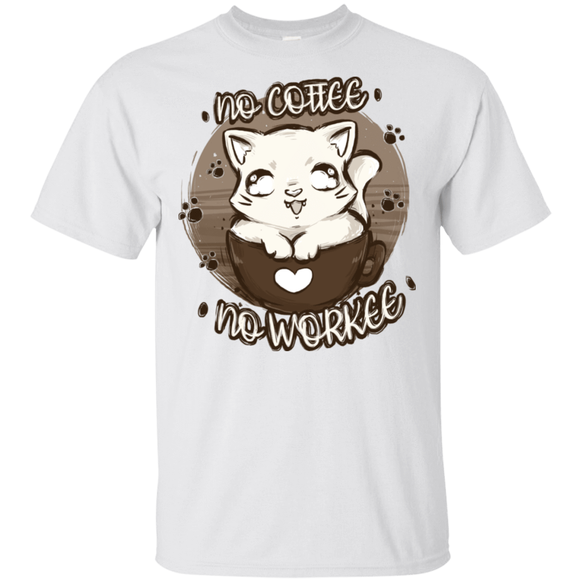 T-Shirts White / S No Coffee No Workee T-Shirt