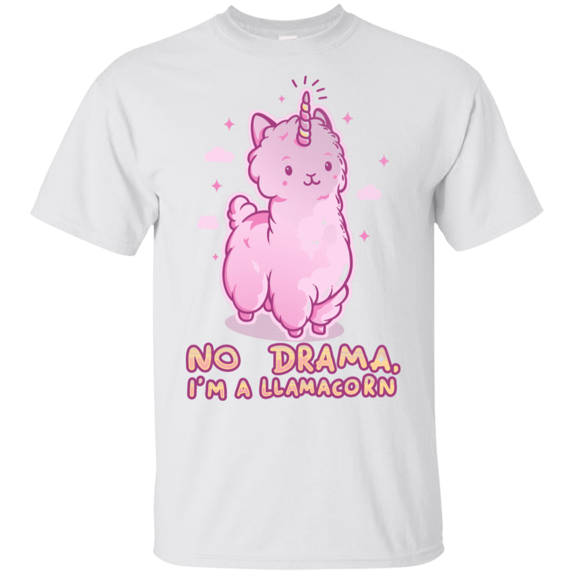 T-Shirts White / S No Drama Llamacorn T-Shirt