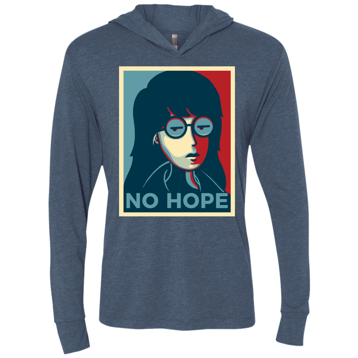 T-Shirts Indigo / X-Small No Life. No Hope. No Future Triblend Long Sleeve Hoodie Tee