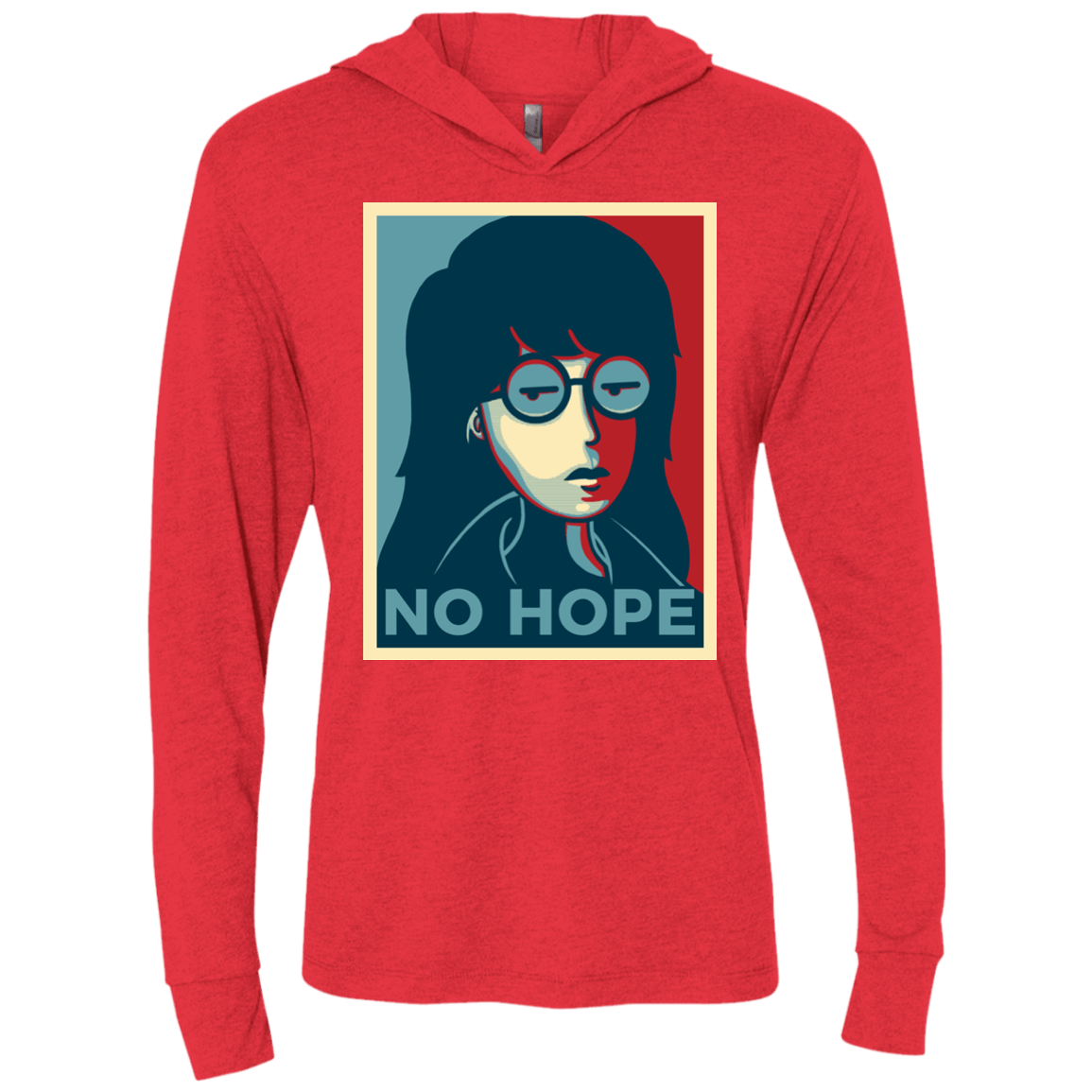 T-Shirts Vintage Red / X-Small No Life. No Hope. No Future Triblend Long Sleeve Hoodie Tee