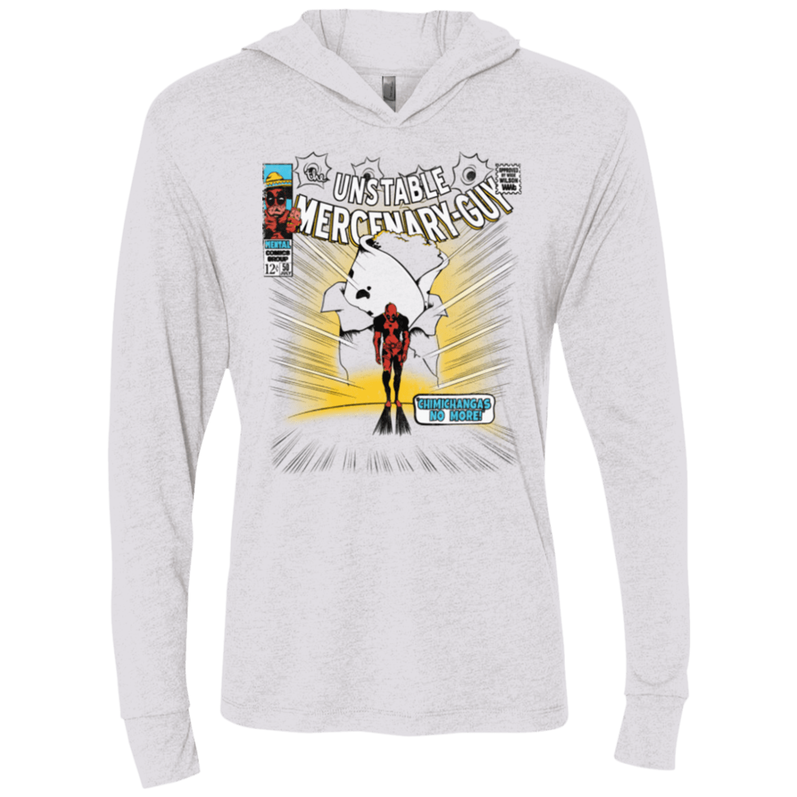 T-Shirts Heather White / X-Small No More Triblend Long Sleeve Hoodie Tee