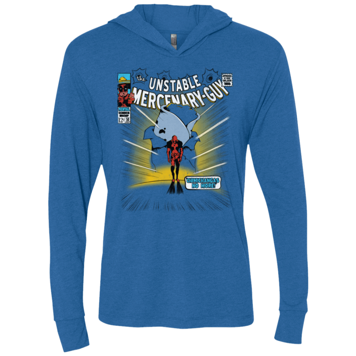 T-Shirts Vintage Royal / X-Small No More Triblend Long Sleeve Hoodie Tee