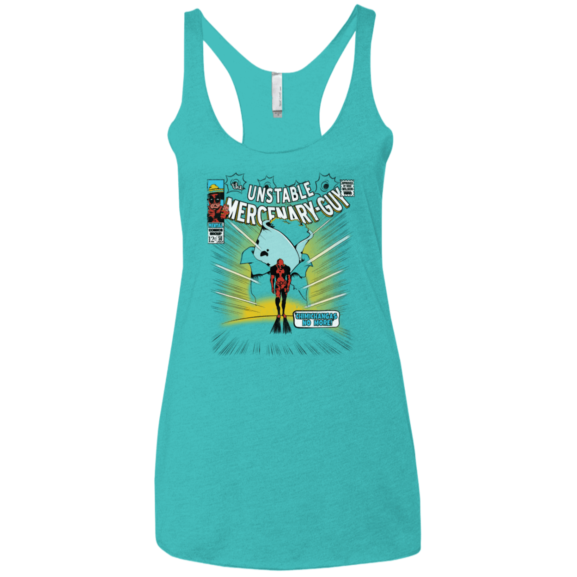 T-Shirts Tahiti Blue / X-Small No More Women's Triblend Racerback Tank