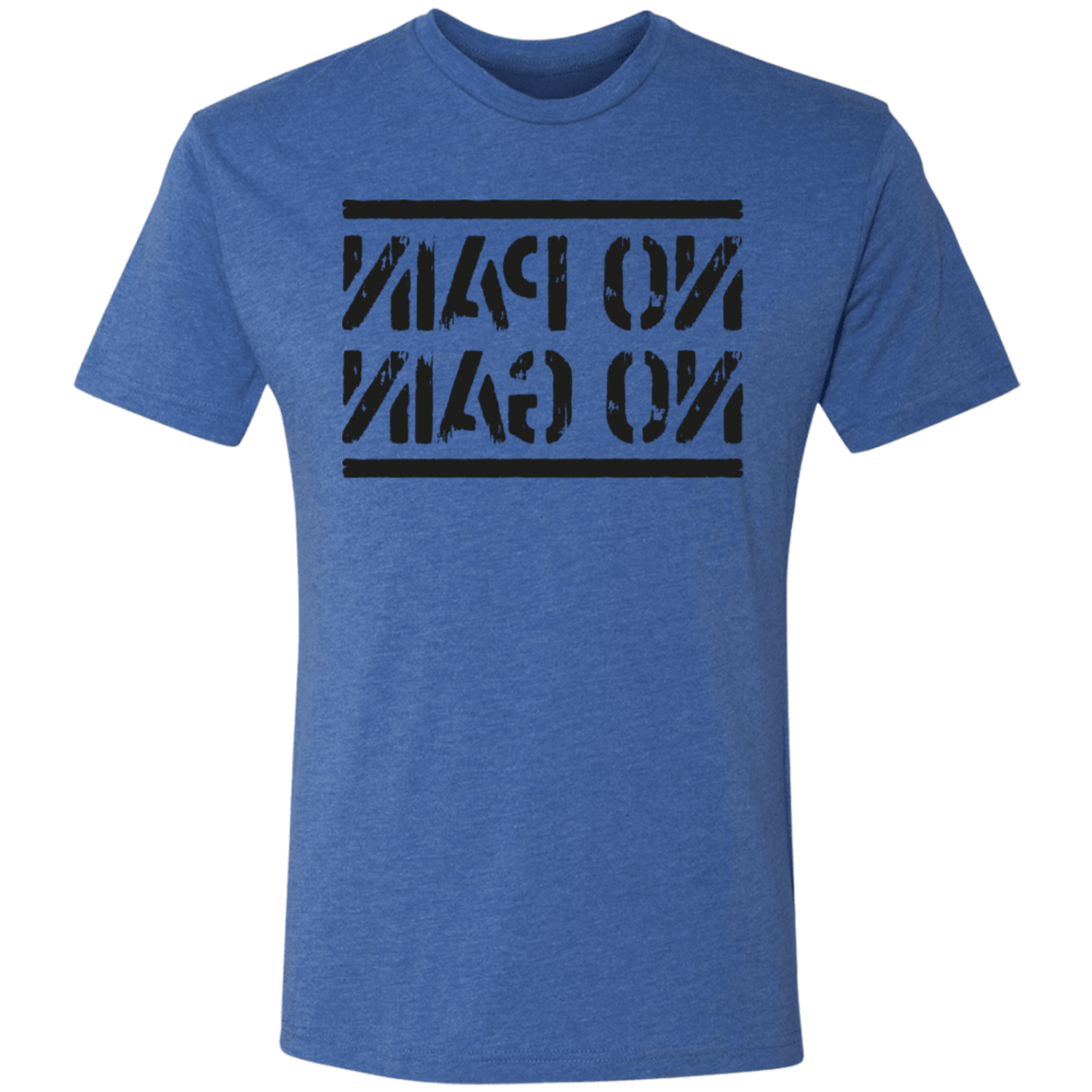 T-Shirts Vintage Royal / S No Pain No Gain Mirrored Workout Men's Triblend T-Shirt