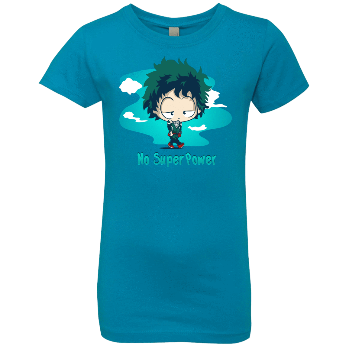 T-Shirts Turquoise / YXS No Super Power Girls Premium T-Shirt