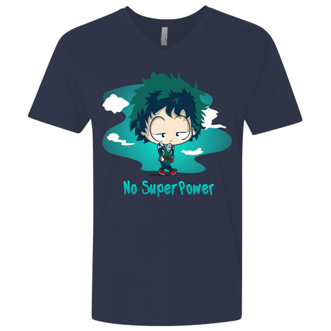 T-Shirts Midnight Navy / X-Small No Super Power Men's Premium V-Neck