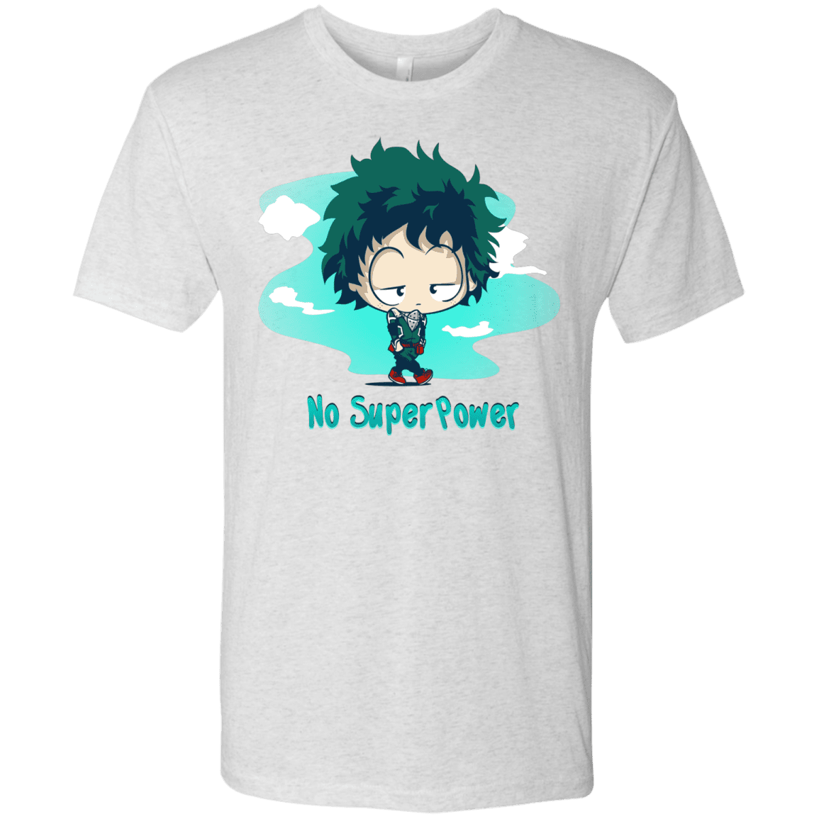 T-Shirts Heather White / S No Super Power Men's Triblend T-Shirt