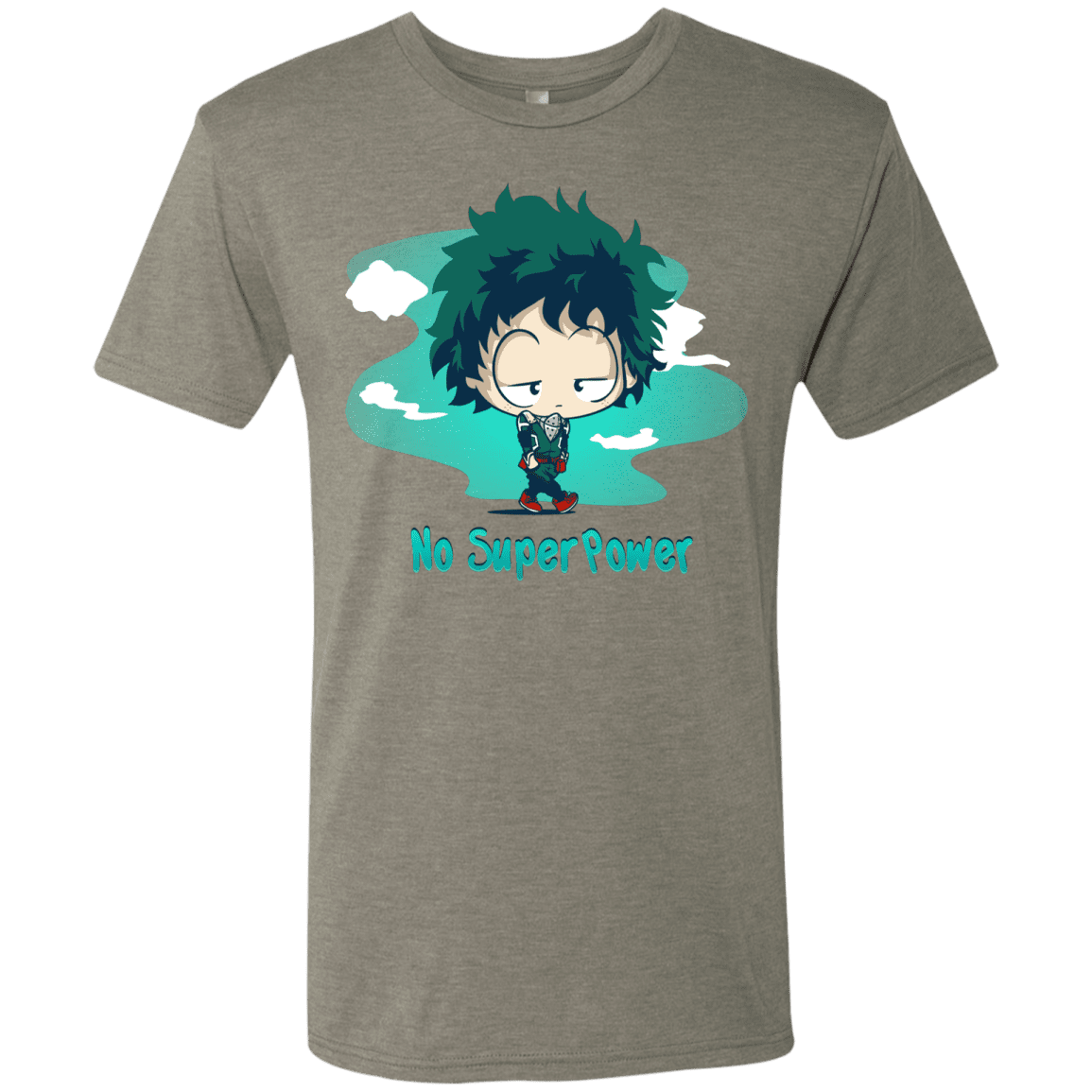 T-Shirts Venetian Grey / S No Super Power Men's Triblend T-Shirt