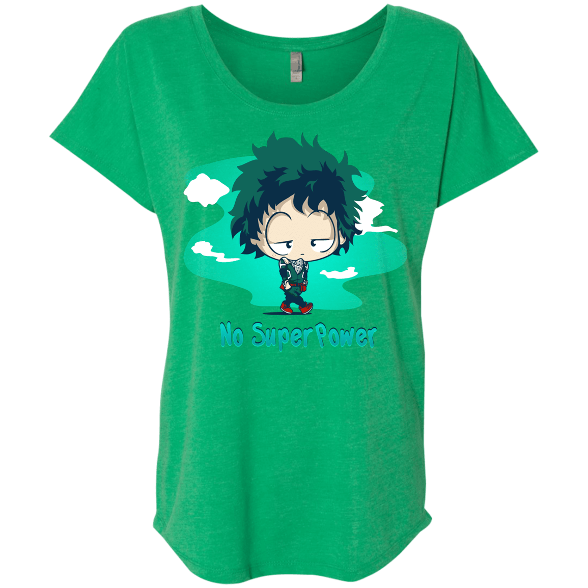 No Super Power Triblend Dolman Sleeve