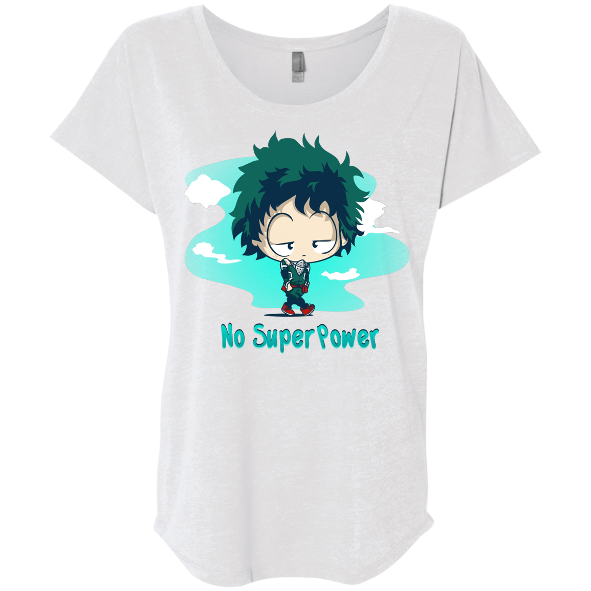 No Super Power Triblend Dolman Sleeve