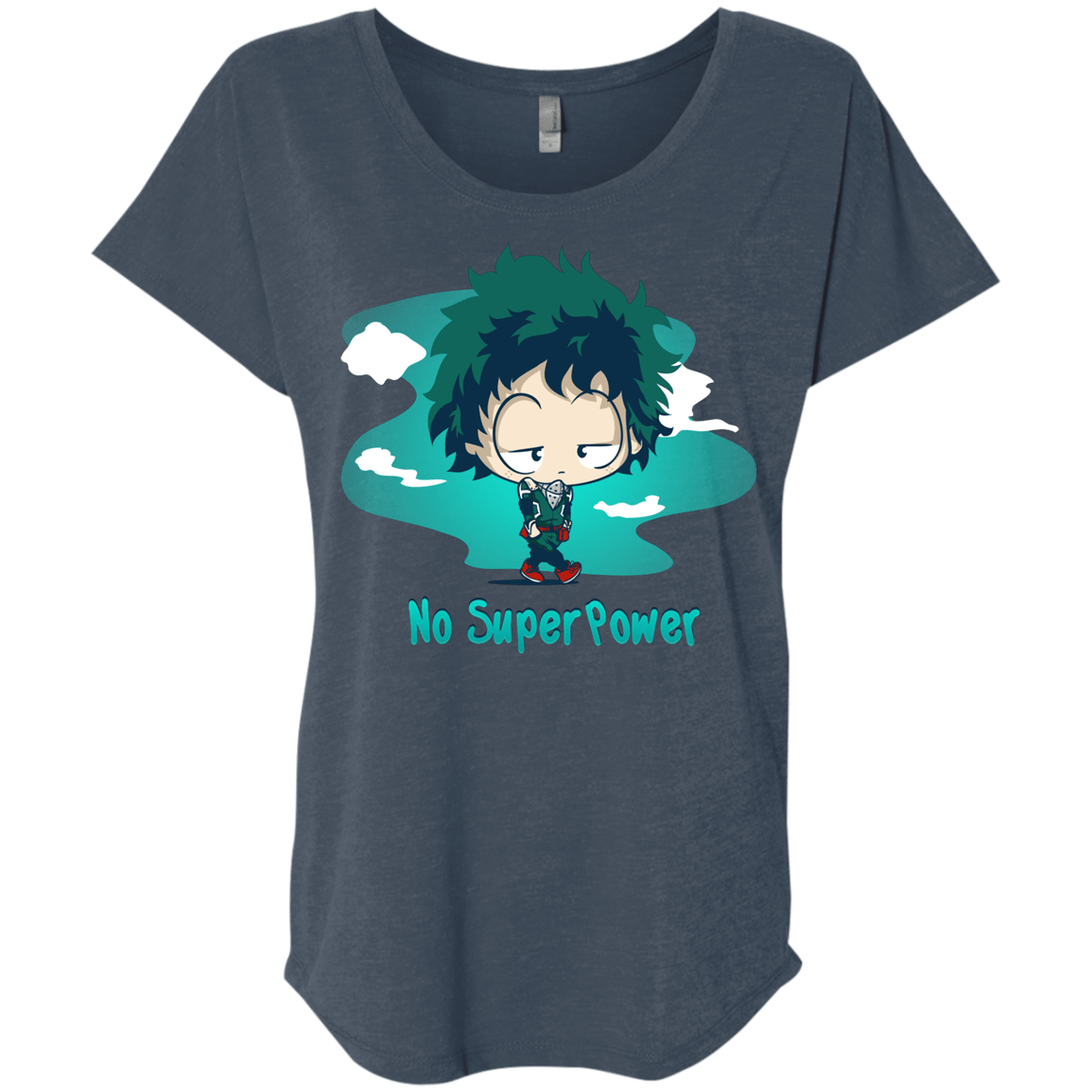 No Super Power Triblend Dolman Sleeve