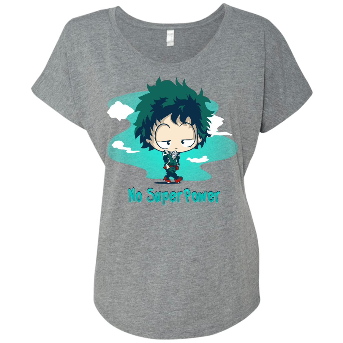 No Super Power Triblend Dolman Sleeve