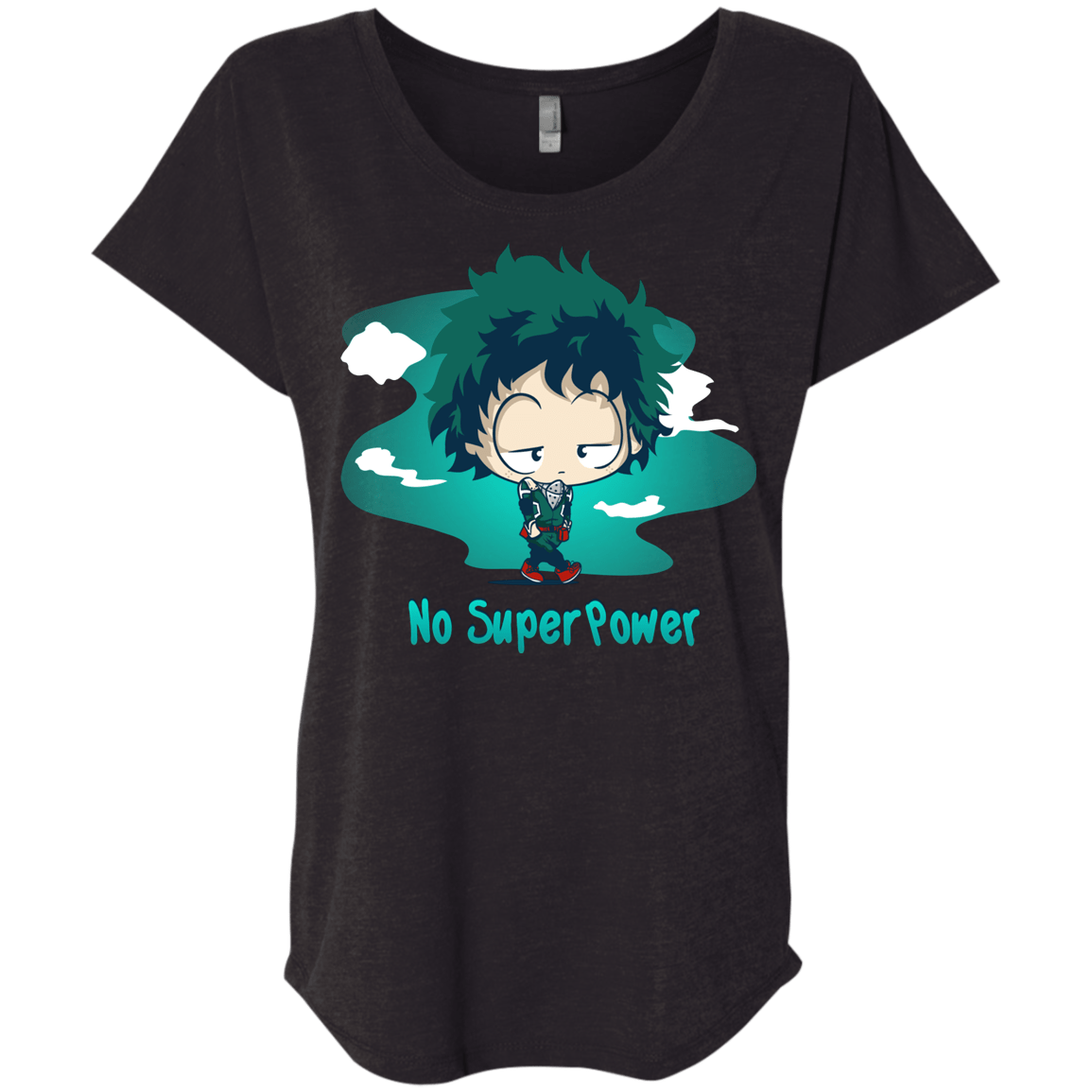 No Super Power Triblend Dolman Sleeve