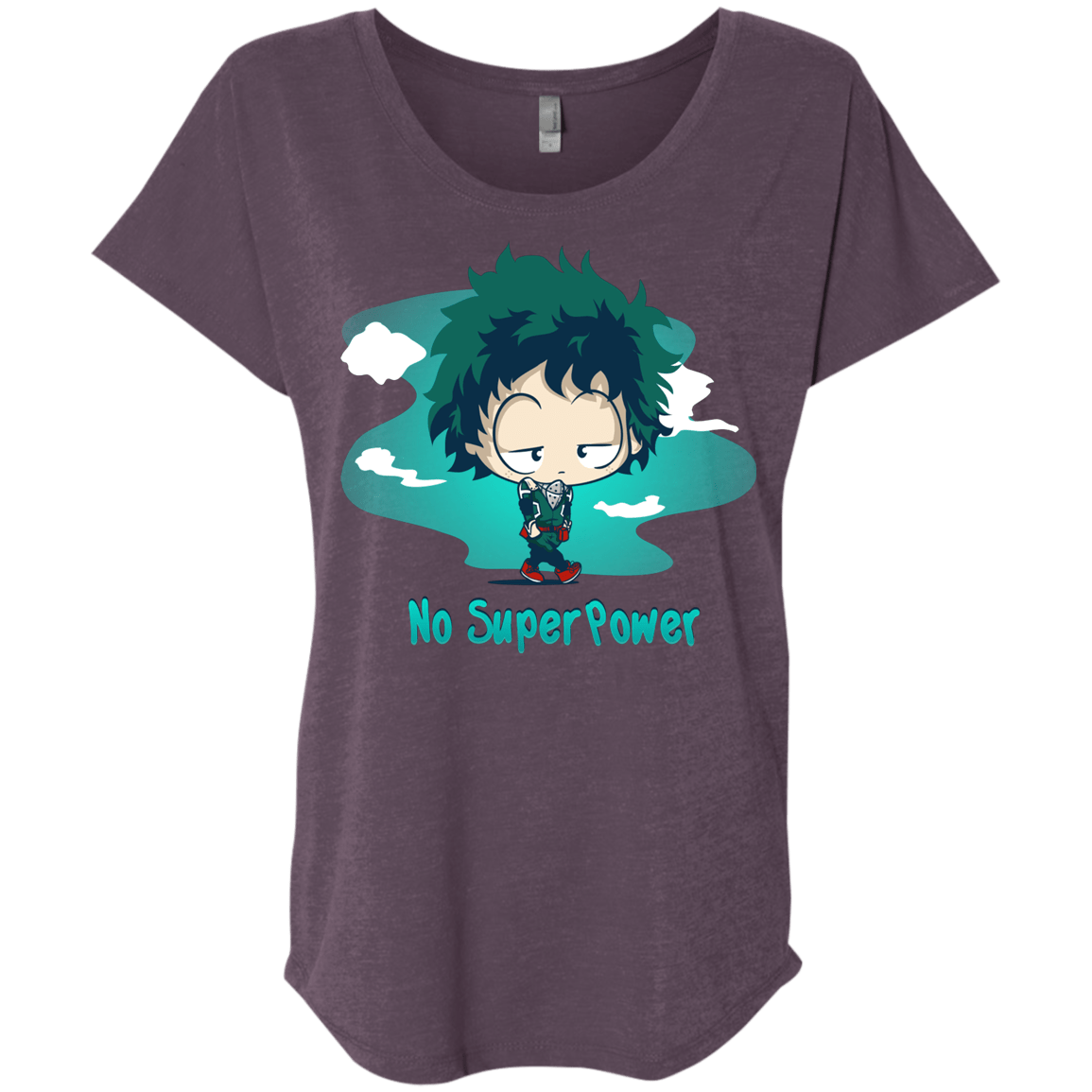 No Super Power Triblend Dolman Sleeve