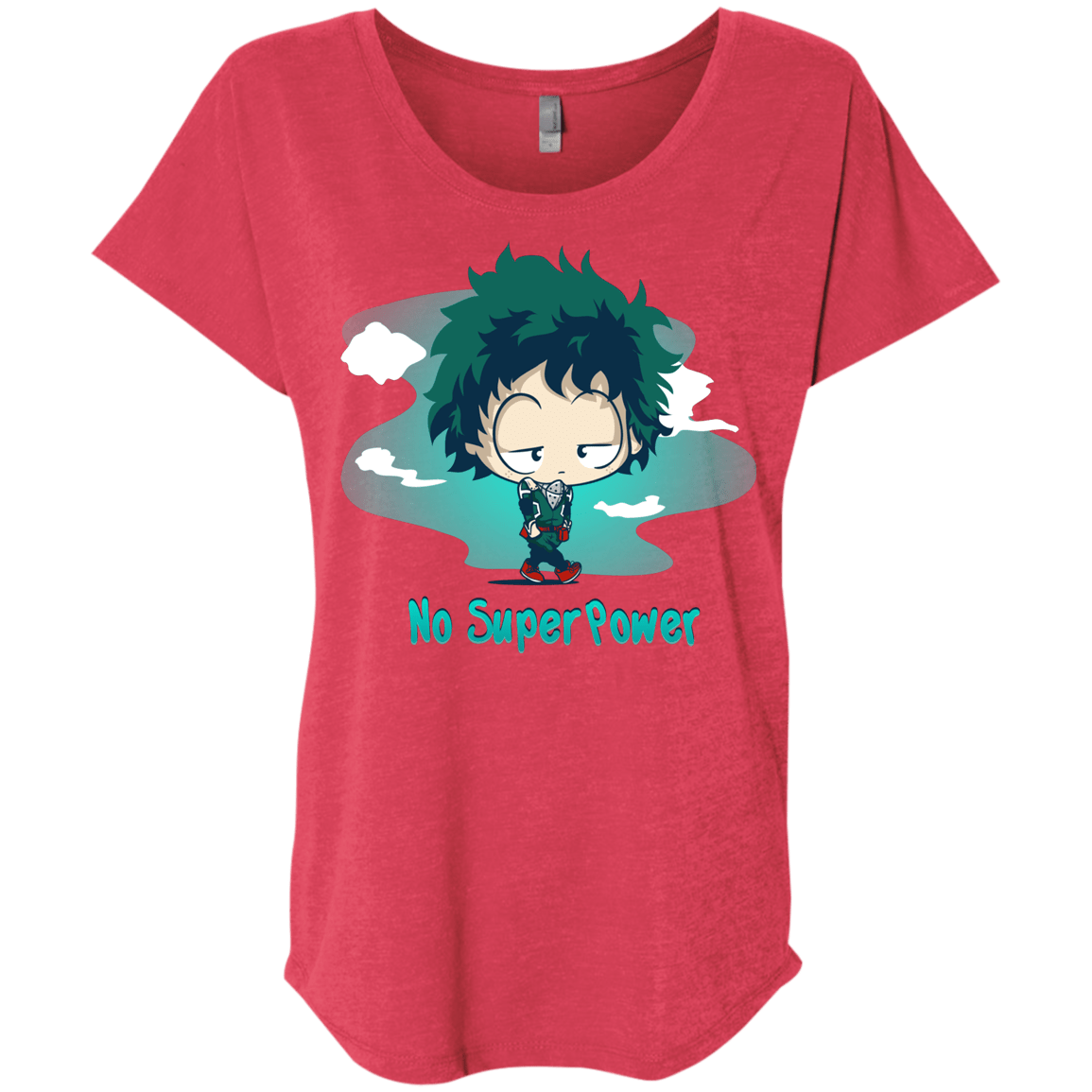 No Super Power Triblend Dolman Sleeve