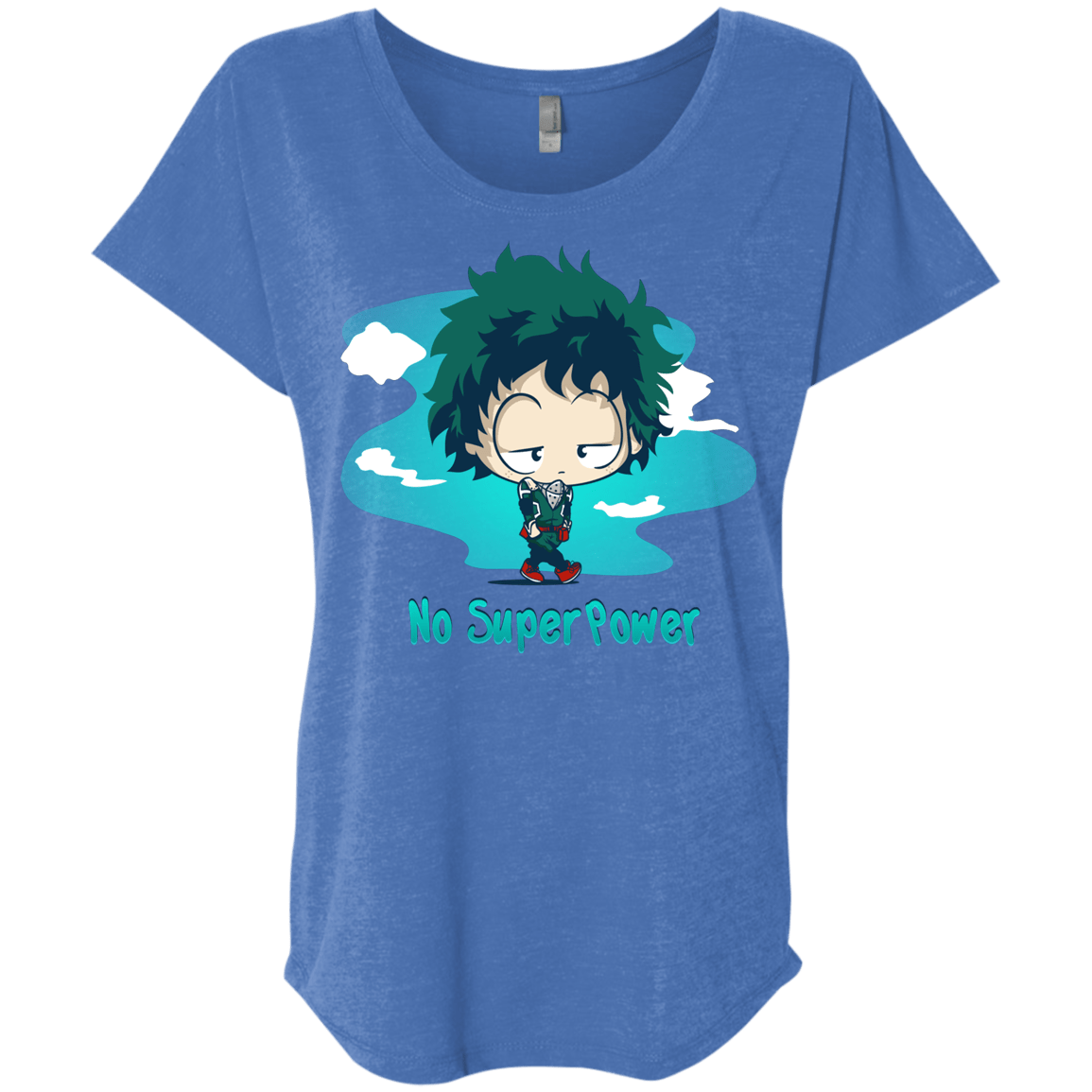 No Super Power Triblend Dolman Sleeve