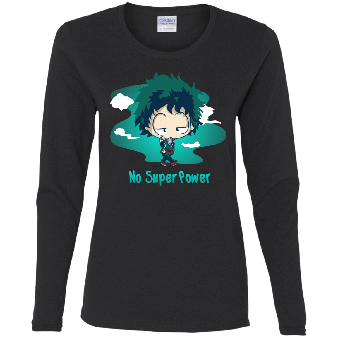 T-Shirts Black / S No Super Power Women's Long Sleeve T-Shirt