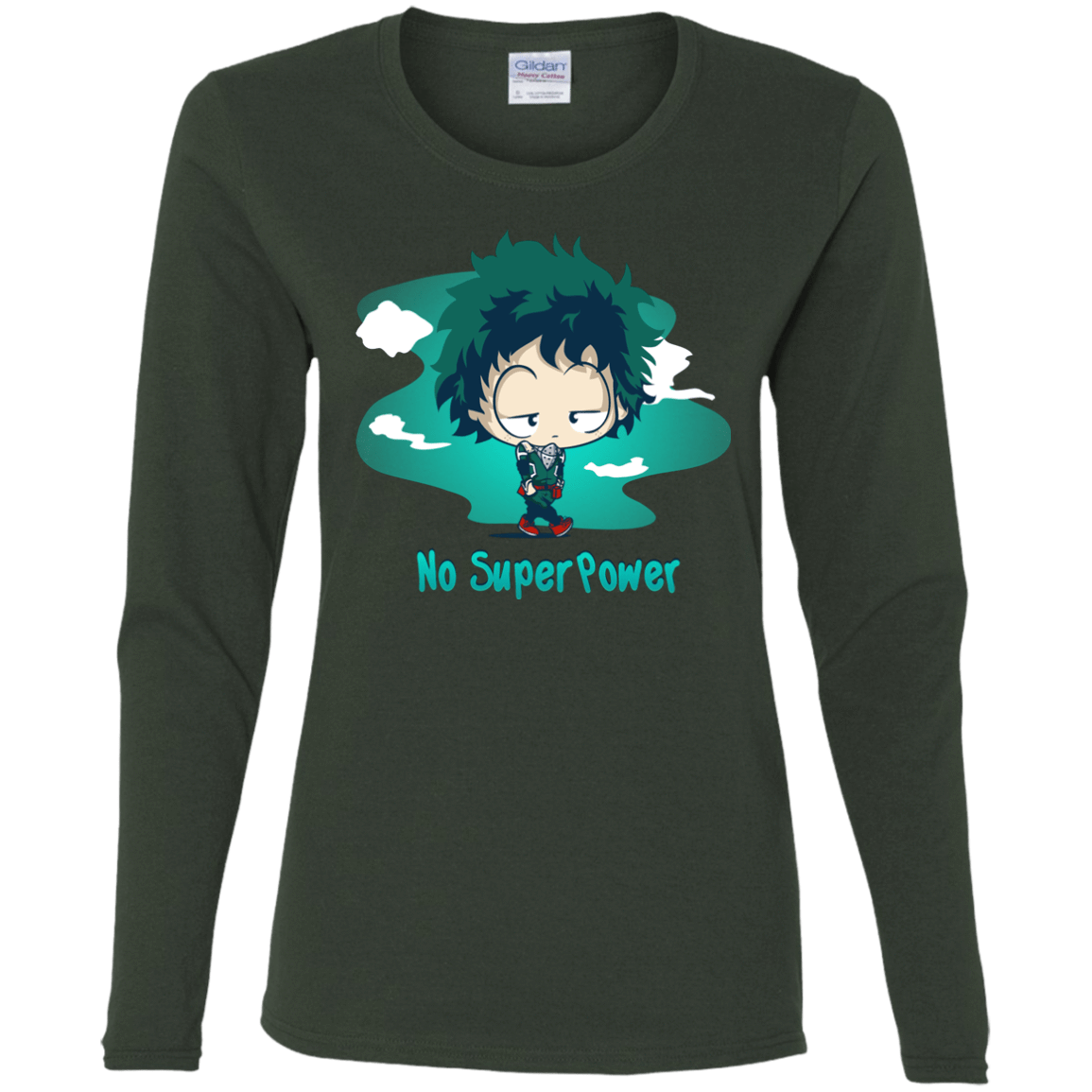 T-Shirts Forest / S No Super Power Women's Long Sleeve T-Shirt