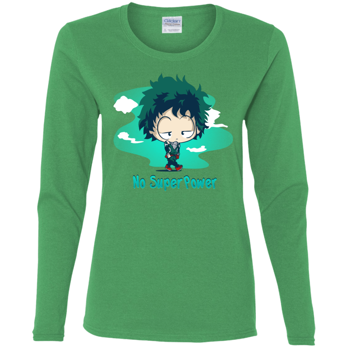 T-Shirts Irish Green / S No Super Power Women's Long Sleeve T-Shirt