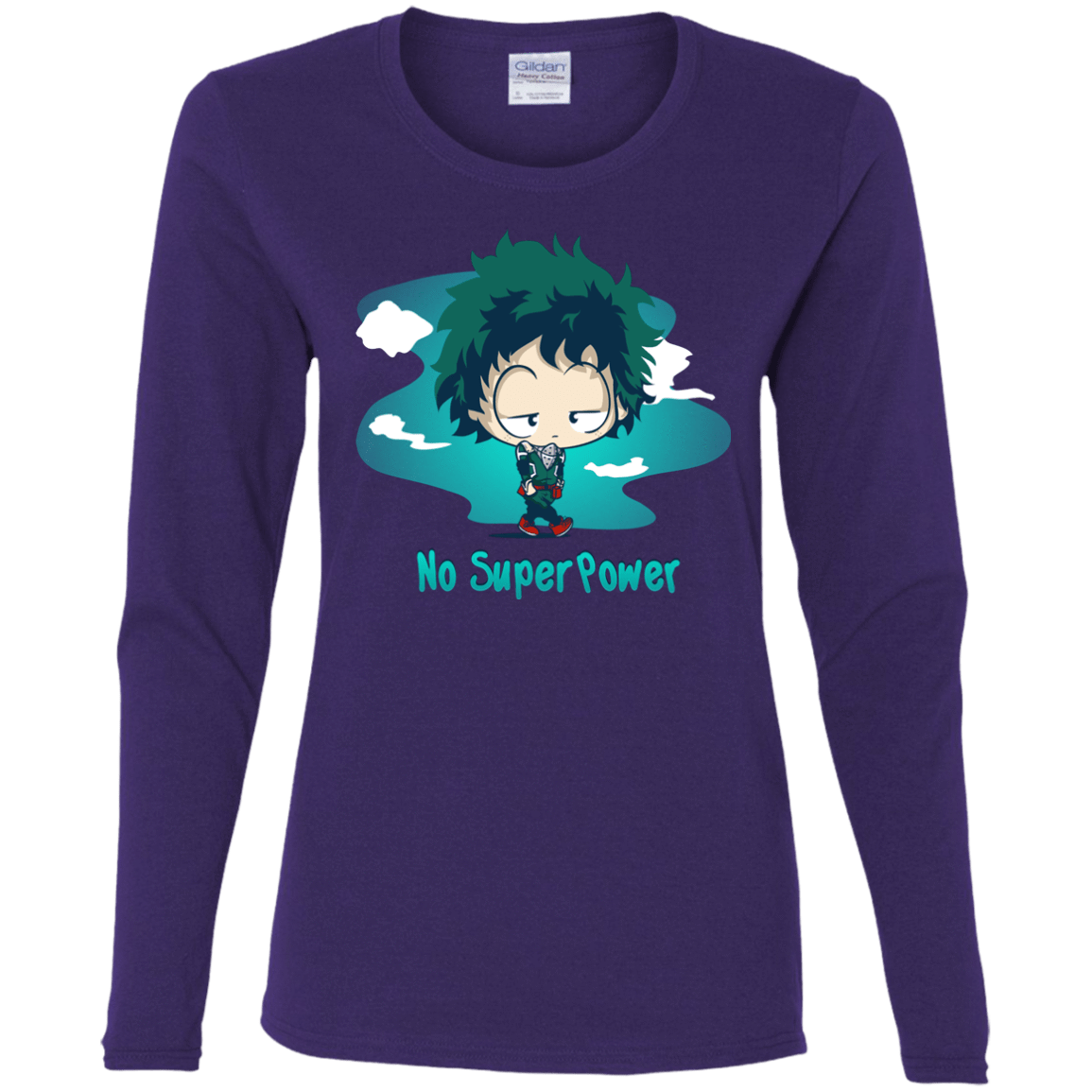 T-Shirts Purple / S No Super Power Women's Long Sleeve T-Shirt